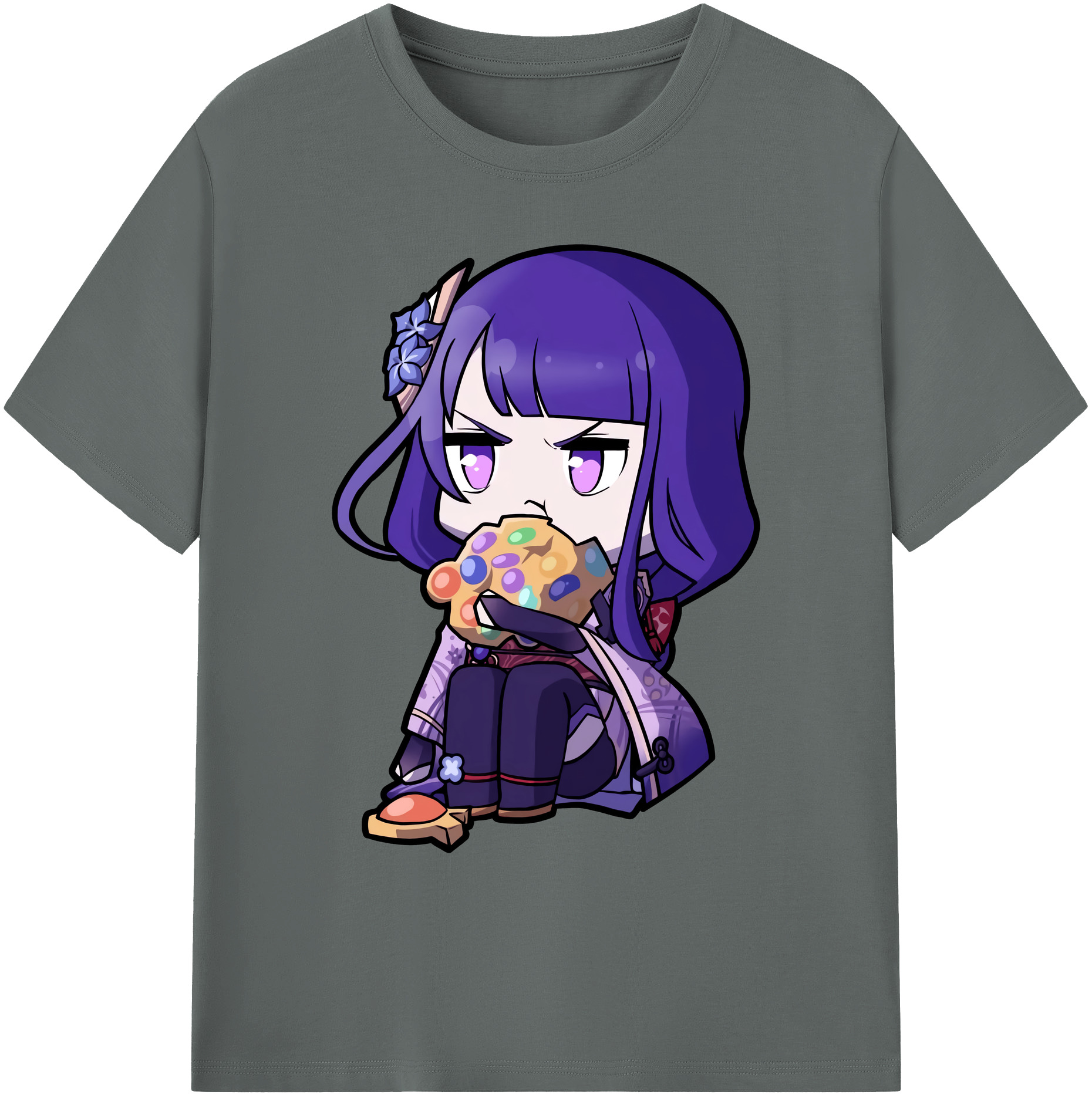 げんし神 雷電将軍 らいでんしょうぐん genshin Raiden Shogun 綿100％ メンズ半袖Tシャツ｜肌触りやわらか＆通気性